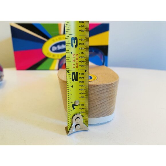 Dr Scholls Women Size 8 M Wood Exercise Clog Sandal Blue Vinyl Slide Shoe New - Picture 12 of 12